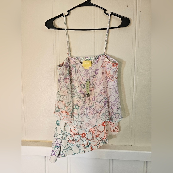 Anthropology Maeve Size M NWT 100% Silk Floral Tank - Picture 3 of 9